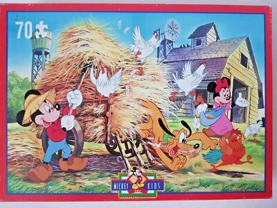 Vintage Mickey For Kids 90's Jigsaw Puzzle 70 Pieces Disney Mickey Minnie Pluto - Image 1 of 4