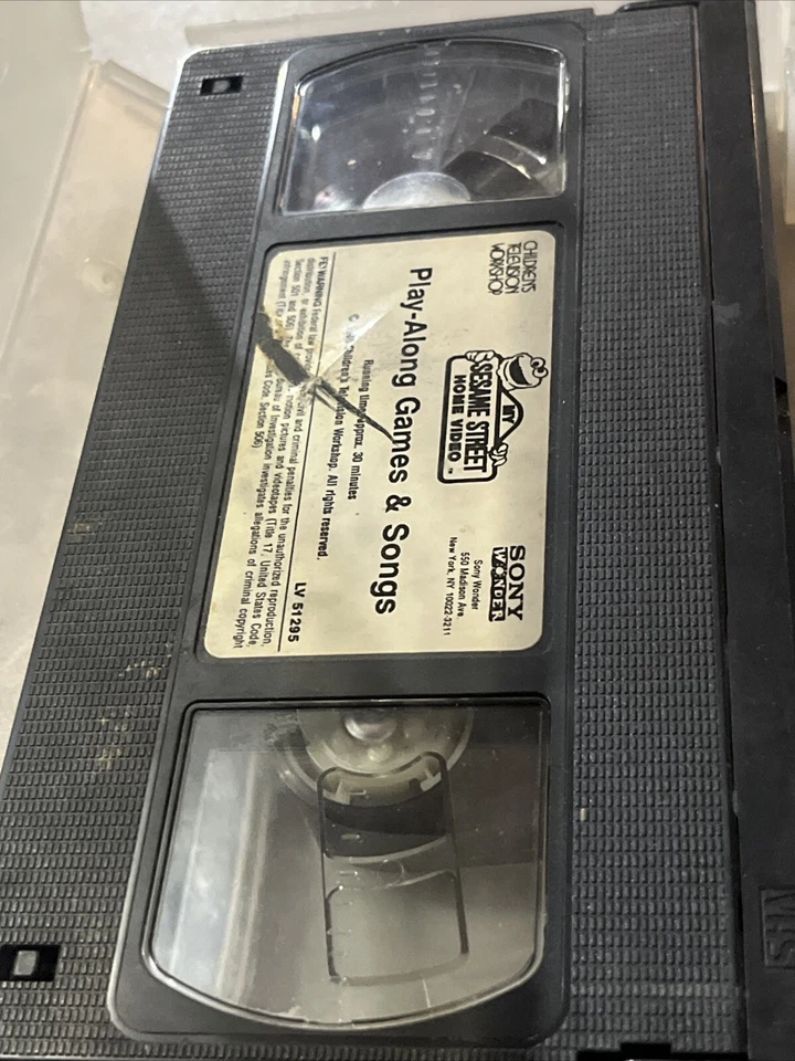 Sesame Street - Play-Along Games & Songs (VHS, 1986) Vintage! **TAPE ONLY TESTED - Image 1 of 1