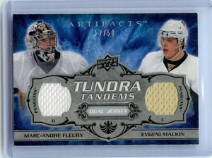2008-09 Artifacts Tundra Tandems Silver #TT-FM Marc-Andre Fleury/Evgeni Malkin