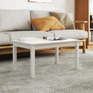 vidaXL Tavolino da Salotto Bianco 80x50x40 cm Legno Massello di Pino - Foto 1 di 1