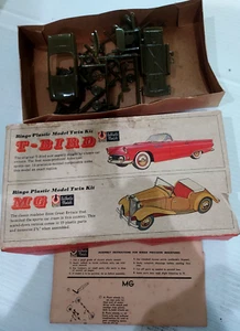1955 Thunderbird and MG Model Ringo 1:72 Twin Model Car Kit C-511-50 - Picture 1 of 2