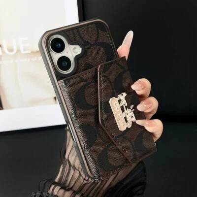 Cartera con tarjetero para iPhone 17 16 Pro Max 15 14 Plus 13 12 11 Funda protectora Foto 1 de 4