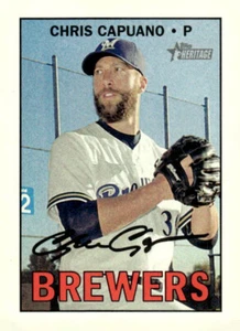 2016 Topps Heritage Gum Stained Back #618 Chris Capuano - Picture 1 of 2