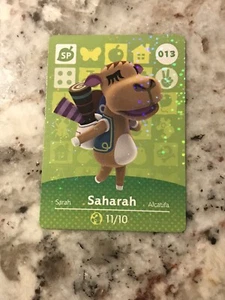 Saharah 013 Animal Crossing Amiibo Authentic Nintendo Mint Card From Series 1 - Picture 1 of 1