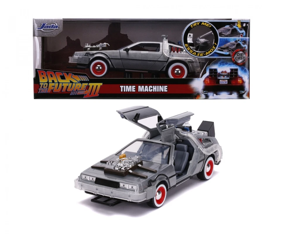 1/24 JADA DICKIE TOYS - DE LOREAN RITORNO AL FUTURO II CON LUCI BLU - Immagine 1 di 4