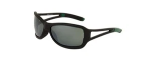 Gafas de sol Ryders Carnaby, marco poli mate negro verde, lentes verdes plateadas FM - Imagen 1 de 1