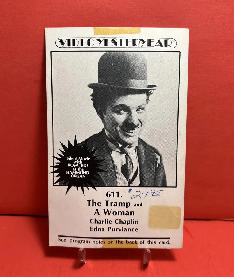 Video Yesteryear VHS Charlie Chaplin The Tramp/A Woman Postcard VG🦄 - Image 1 of 2