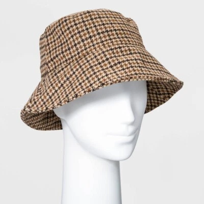 Sombrero de cubo a cuadros marrón tostado A New Day - Ajustable - Para mujer Talla única NUEVO Foto 1 de 4