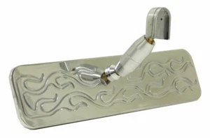 BILLET ALUMINUM REAR VIEW MIRROR FLAMED - POLISHED - Picture 1 of 1