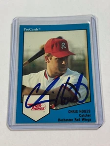 Chris Hoiles Baltimore Orioles AUTO Signed 1989 Red Wings *RARE* - Picture 1 of 2