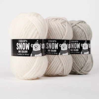 DROPS SNOW Pure European Wool Yarn, Untreated, Unprocessed, Feltable, 50g - Image 1 of 2