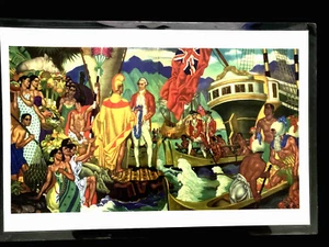 Vintage Matson Cruise Lines Schiff Lurline 1955 Hawaii Menü Tischset - Bild 1 von 7