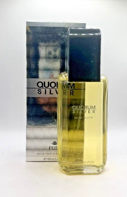 QUORUM SILVER BY ANTONIO PUIG 100ML EDT SPRAY CODE-B2581 (NEW WITH BOX) - Image 1 of 4