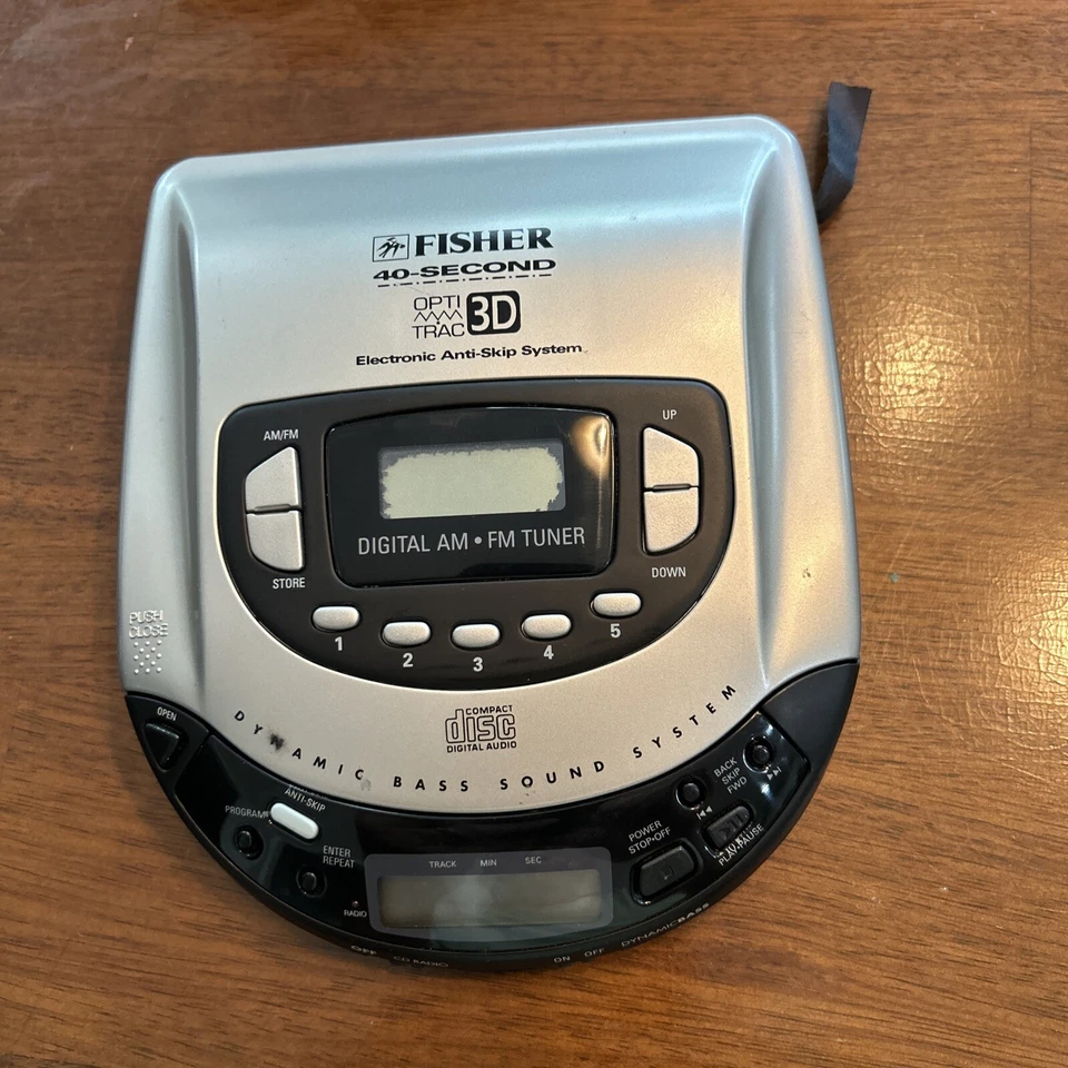 FISHER PCD-7950 RARO Encender portátil de colección reproductor de CD y radio FM AM Foto 1 de 4
