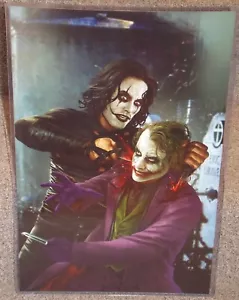 The Crow Eric Draven vs The Joker Glossy Art Print 11x17 In Hard Plastic Sleeve - Picture 1 of 1