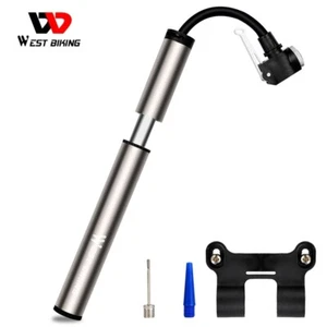 WEST BIKING 120PSI Bicycle Pump Cycling Tire Inflator Mini Portable Bike Pump - Picture 1 of 14