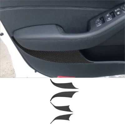 Cubierta de panel de puerta interior de fibra de carbono 4 piezas para Kia Cadenza 2014-16 Foto 1 de 4