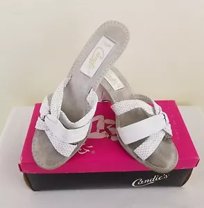 Sandali scarpe caramelle vintage BIANCO "WONDER FUDGE" taglia 7 1/2 M Brasile - Foto 1 di 7