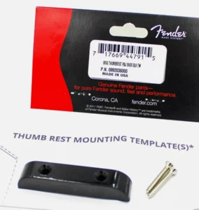 Nuevo Fender Descanso Pulgar Apto - Thumb Rest - 0992036000 - Negro - Cebado - - Picture 1 of 4