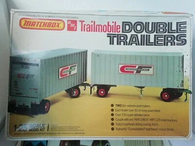 AMT Matchbox Trailmobile doppio rimorchio model kit su 1:25 nella scatola - Immagine 1 di 4