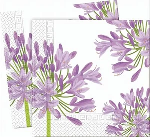 Purple Flowers 3-lagige Papierservietten 33x33cm Neu & OVP - Bild 1 von 1