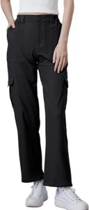NEW WOMEN'S CARGO PANTS Casual Pants Hiking Pants SZ MEDIUM BLACK - Picture 1 of 3