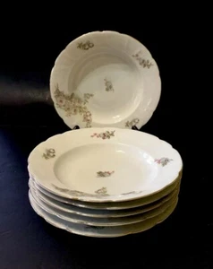Vintage O&EG Royal Austria Salad Plates Pink & White Roses 9’in Bone China - Picture 1 of 3