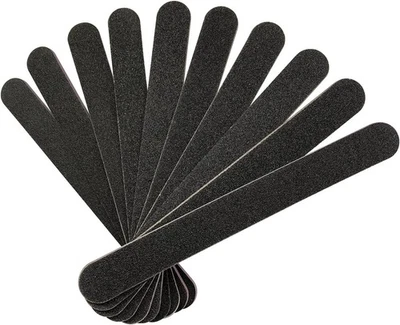 Nail File 10 PCS Professional Double Sided 100/180 Grit Files Black  Foto 1 de 4