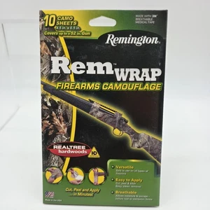 Remington Rem Wrap Real Tree Hardwoods Firearms Camouflage 10 Sheets Model 17472 - Picture 1 of 7