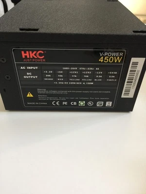 Alimentation HKC V‑Power 450W ATX PSU  - Bild 1 von 2