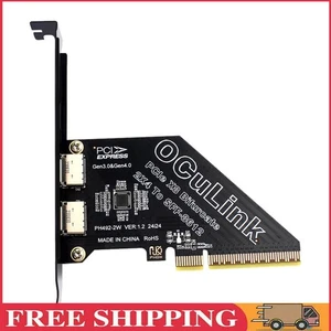 PCIeX8 To 2 Port Oculink SFF 8611 & 8612 Expansion Adapter PCIe 4.0 Convert Card - Bild 1 von 11