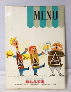 Cubierta de menú de cerveza Blatz 1960 - Imagen 1 de 6