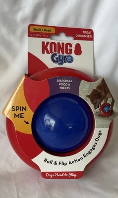Juguete rompecabezas interactivo pequeño/mediano dispensador de golosinas giroscópicas KONG para perros Foto 1 de 4