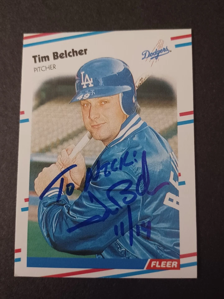 Tim Belcher Signed 1988 Fleer - Dodgers - Autographed - Image 1 of 1