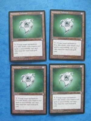 MTG Magic the Gathering HEMATITE TALISMAN ICE AGE LP X4 ACTUAL PICTURES - Image 1 of 2