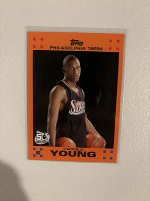 2007-08 Topps - Retail Factory Set Rookie Set Thaddeus Young #12 Orange (RC) - Image 1 of 2
