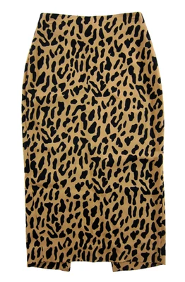 Diane Von Furstenberg Brown Black Cheetah Midi Straight Pencil Skirt Women 2 - Image 1 of 4