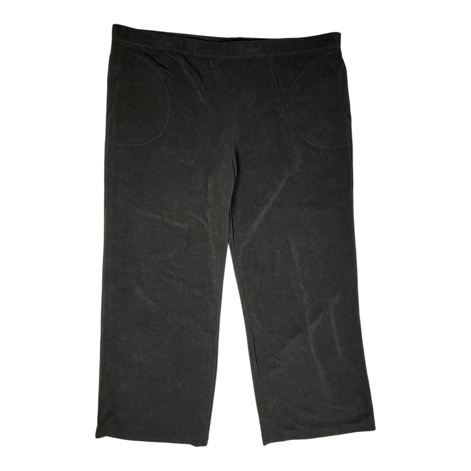 IC by Connie K Size 3X Pull-On Pants Textured Knit Black Pockets - Image 1 of 4