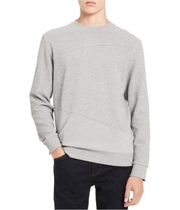 Calvin Klein Mens Pieced Textured Sweatshirt, Grey, XX-Large - Picture 1 of 1