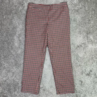 Talbots Hampshire Pants Women's 6 Petite Black Red Plaid Skinny High Rise Lined  - Image 1 of 4