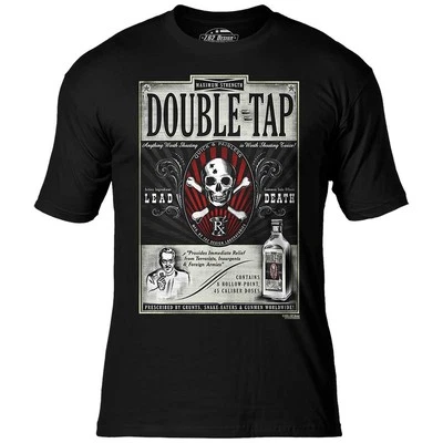 Camiseta negra para hombre 'Double Tap' diseño 7,62 premium Foto 1 de 3