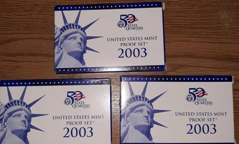 3 - 2003-S UNITED STATES PROOF SETS  WITH STATE QUARTERS!! Cover