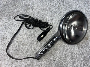 Vintage GE Hand Held Spot Light Chrome Silver Tone Auto Lamp WORKS - Picture 1 of 11