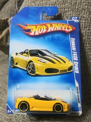 Hot Wheels Dream Garage #153 2009 ∞ Ferrari F430 Spider ∞ Superdeportivo exótico amarillo Foto 1 de 4