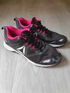 Reebok Trainers 1AP506 916 Black And Pink, Lace Up, Mesh Lightweight, UK 7 - Picture 1 of 6