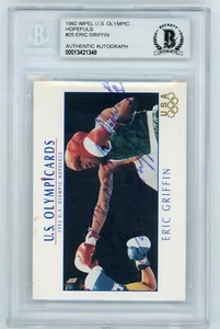 ERIC GRIFFIN 1992 Impel Olympic Hopefuls #25 BAS Certified Authentic Autograph - Picture 1 of 2