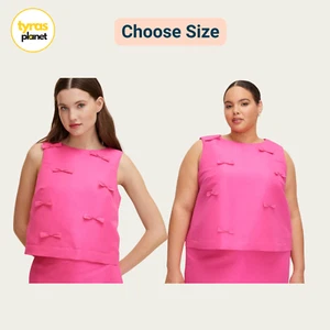 Talla XXS M L XL XXL 2X | Camiseta sin mangas con moño para mujer ROSA | Kate spade ny target - Imagen 1 de 9