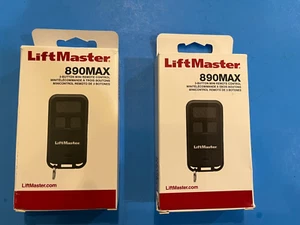 2 Pack 890MAX Liftmaster Universal Remote - Compatible with 371LM, 971LM, MyQ - Picture 1 of 2