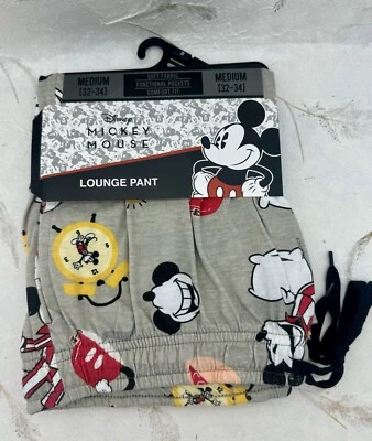 PANTALÓN DISNEY MICKEY MORNINGS Mickey Mouse Salón PJ Talla M (32-34) Adulto Nuevo Foto 1 de 4