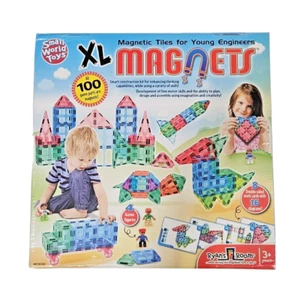 Magnetic Tiles XL Smart Creative Building Blocks 100 Parts Ages 3 & Up - Picture 1 of 2